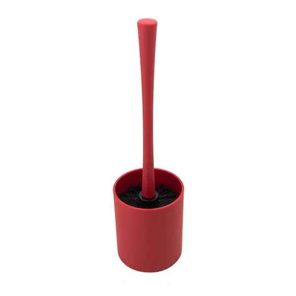 Ерш для туалета Swensa Bland цвет красный колтунорез грабли 9 лезвий с косточками на ручке чёрно красный
