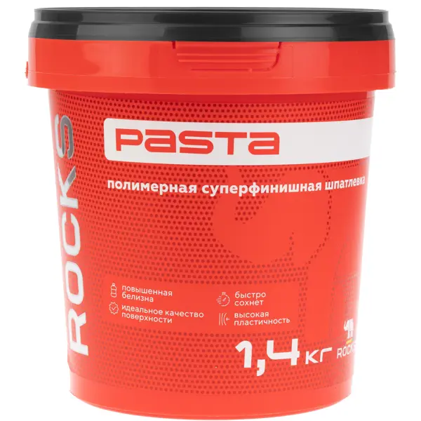 Шпатлевка полимерная суперфинишная Rocks Pasta 1.4 кг шпаклевка суперфинишная полимерная glims finish gloss pasta 4 5 кг