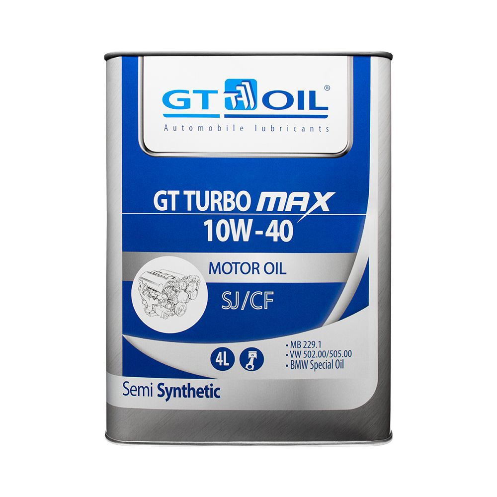 Масло GT Oil Turbo Max SAE 10W-40 API SJ/CF 4 л ✳️ купить по цене 2951  ₽/шт. в Оренбурге с доставкой в интернет-магазине Леруа Мерлен