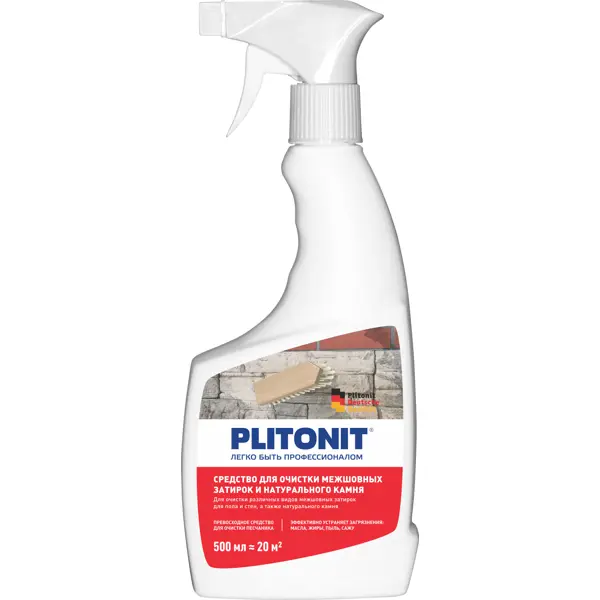Средство для очистки затирок Plitonit 0.5 л рl средство для очистки водоёмов 960 мл