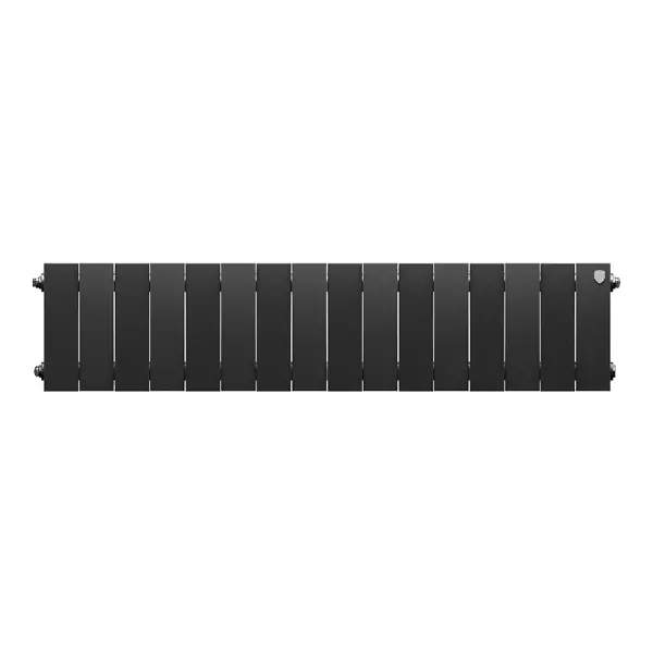 Радиатор Royal Thermo Pianoforte 200/100 16 секций боковое подключение биметалл черный