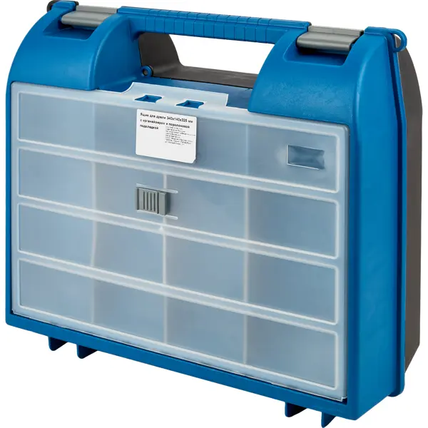 Ящик для дрели с органайзером 340x325x140 мм, пластик круг зачистной коралловый для дрели 125мм синий