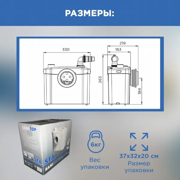 фото Насос-измельчитель sfa sanitop