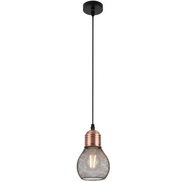 Светильник подвесной Freya FR4011PL-01BBS, 1 лампа, 4 м², цвет черный/золото настольная лампа freya gino fr5108tl 01ch