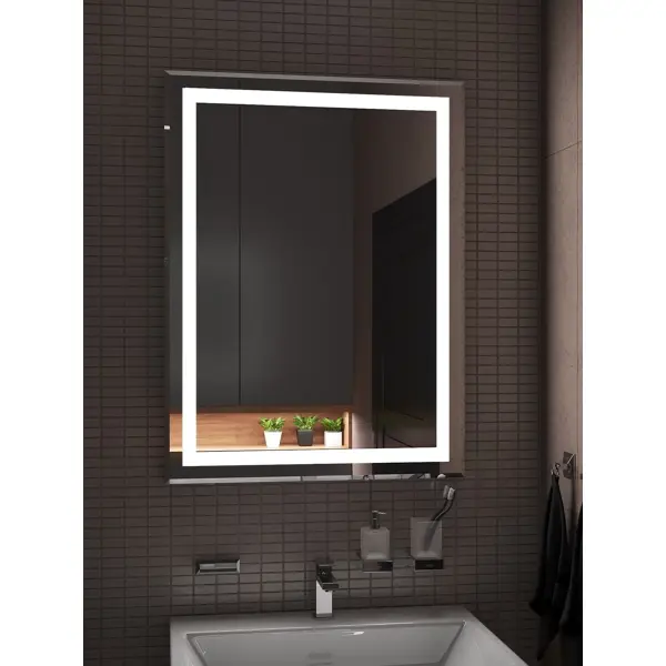 Зеркало для ванной Пронто Люкс с подсветкой 50x70 см зеркало mixline аркада люкс 49х67 с полкой и фацетом 4620001980161