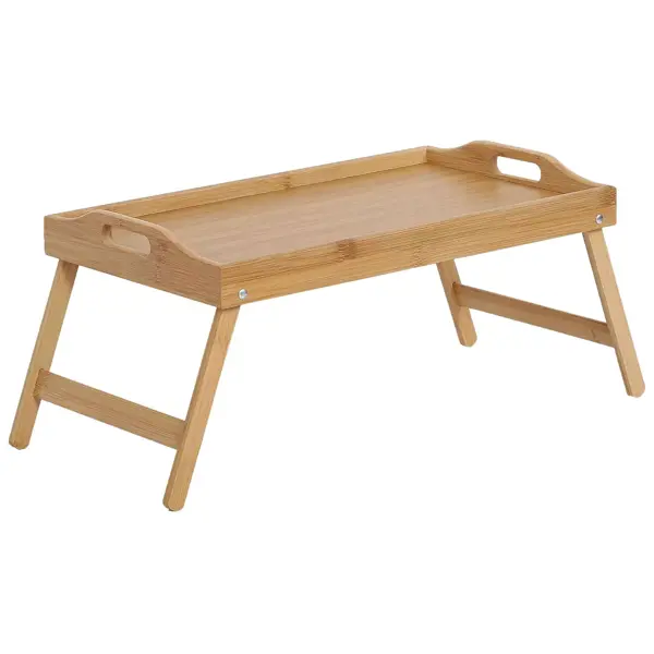 Столик-поднос прямоугольный 50x30 см бамбук цвет бежевый столик для завтрака бамбук 50х30х6 см прямоугольный st24050b 2