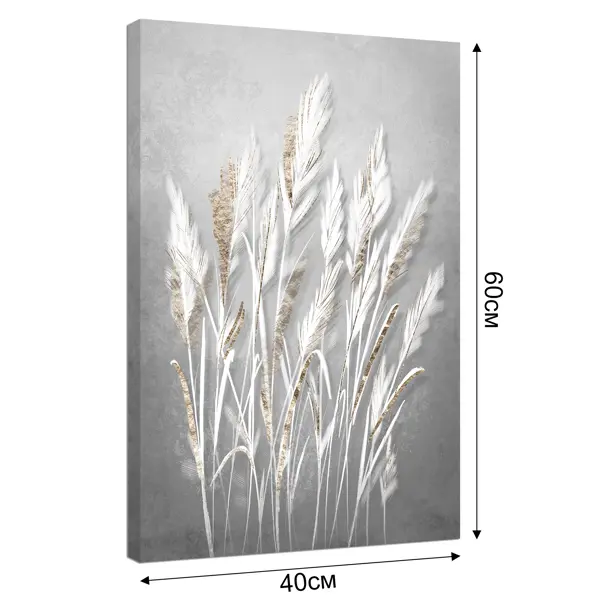 Картина на холсте Белая трава 40x60 см по цене 615 ₽/шт. купить в Твери в  интернет-магазине Леруа Мерлен