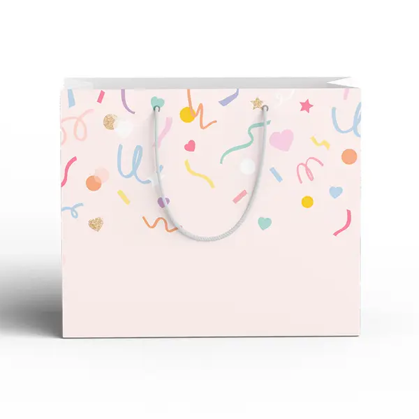Пакет подарочный Праздник 20x15 см цвет нежно-розовый пакет подарочный конфетти 20x15 см разно ный