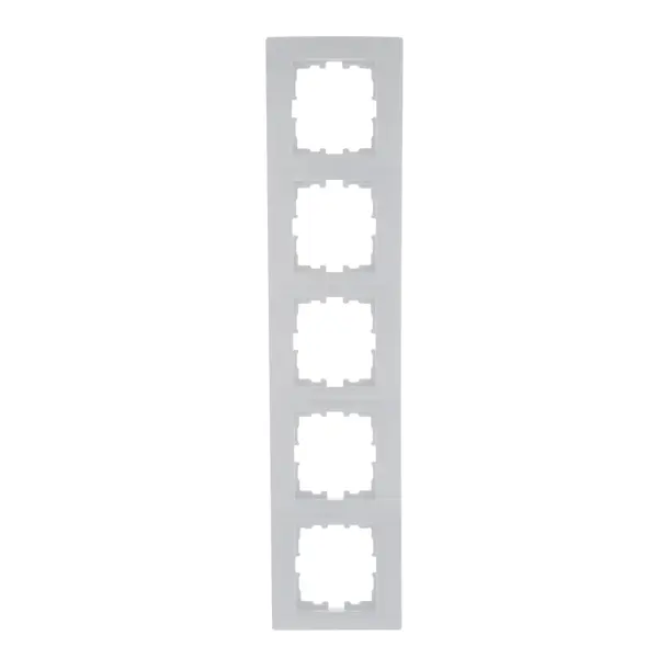 Рамка для розеток и выключателей Lezard Karina 5 постов горизонтальная цвет белый сетевой фильтр ippon bk 132 для ибп 6 розеток 3м белый bk132 white