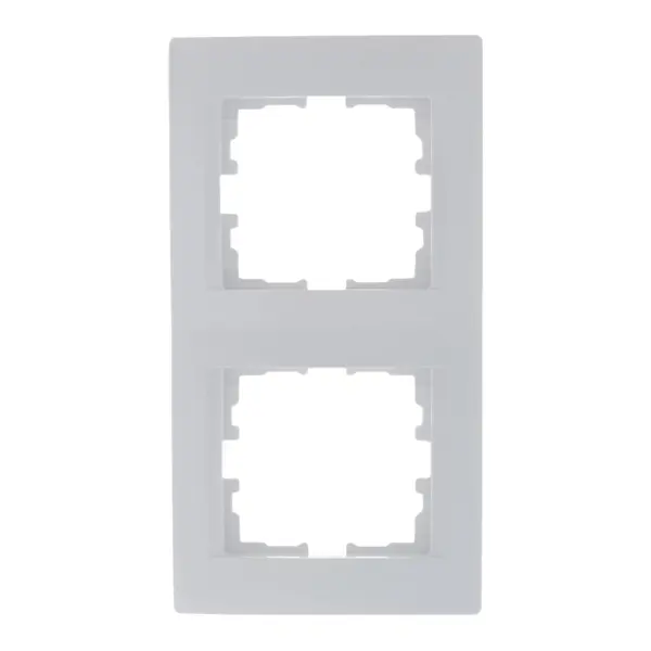 Рамка для розеток и выключателей Lezard Karina 2 поста вертикальная цвет белый вертикальная трехместная рамка lezard