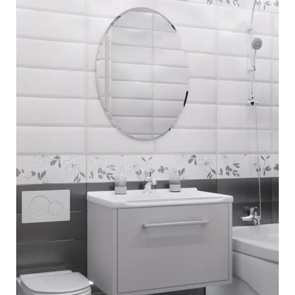 Зеркало для ванной Omega Glass NNF107 50x70 см овальное пленка защитная uv glass для задней панели для realme narzo 50i prime