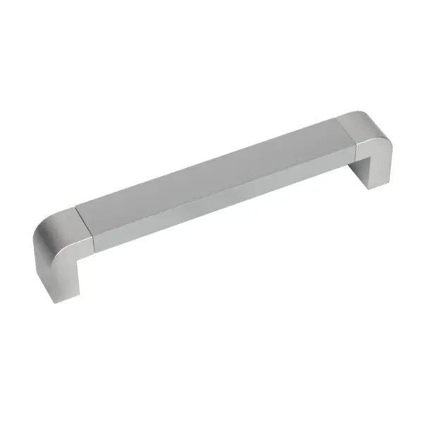 Ручка-скоба мебельная C-38 пластик 96 мм цвет серебро