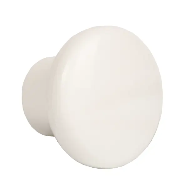 Ручка-кнопка мебельная К-1 пластик цвет белый