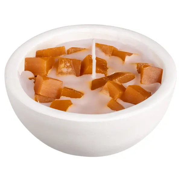 Свеча ароматизированная в гипсе Сандал бледно-коричневая 6 см свеча ароматизированная в стекле малина и апельсин sbio100 8 коричневая 6 см