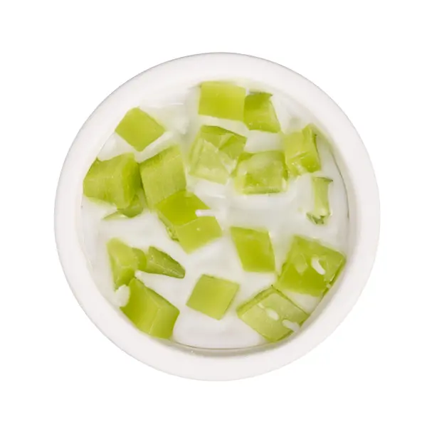 фото Свеча ароматизированная в гипсе лемонграсс салатовая 6 см без бренда