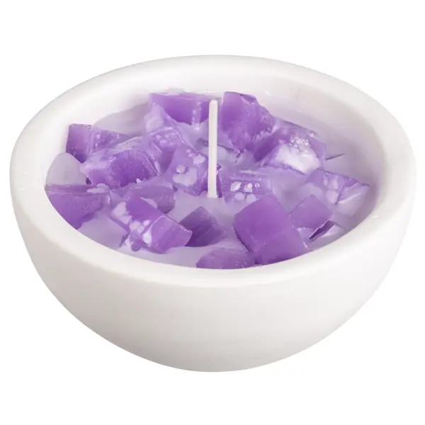 Свеча ароматизированная в гипсе Лаванда фиолетовая 6 см свеча в гипсе эльба черная 6 см