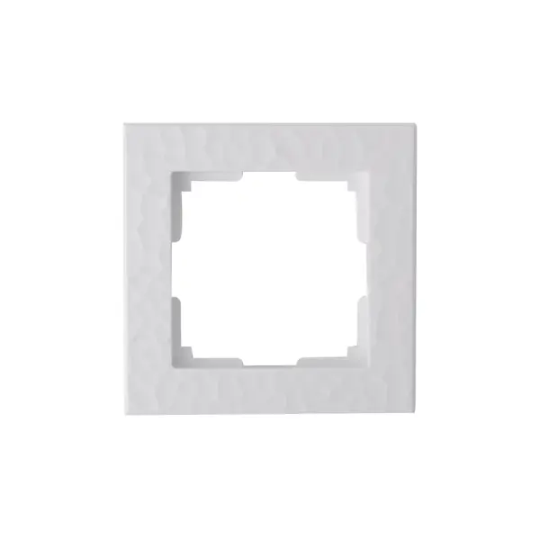 Рамка для розеток и выключателей Werkel Hammer W0012401 1 пост цвет белый круги алмазные hammer