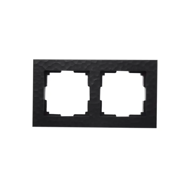 Рамка для розеток и выключателей Werkel Hammer W0022408 2 поста цвет черный