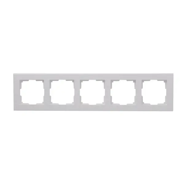 Рамка для розеток и выключателей Werkel Hammer W0052401 5 постов цвет белый рамка для двойных розеток werkel stark белый