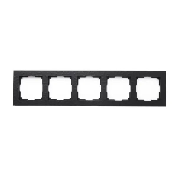 Рамка для розеток и выключателей Werkel Hammer W0052408 5 постов цвет черный круги алмазные hammer