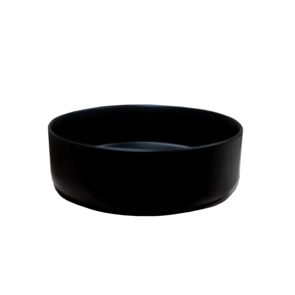 фото Раковина накладная slim krug black 37 см цвет черный без бренда