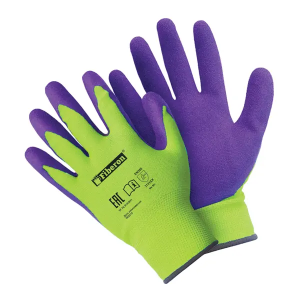 Перчатки для поклейки стеклообоев и стеклохолста полиэстер Fiberon Sandy Latex размер 8 M перчатки для сборочных работ fiberon