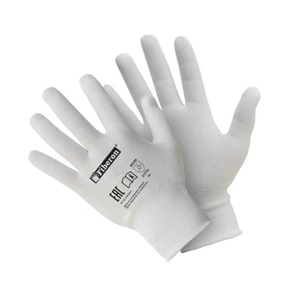 Перчатки полиэстер тонкие для поклейки обоев Fiberon размер 8 M перчатки садовые пэ полиуретановое покрытие 8 м микс ов 1 разно ные fiberon