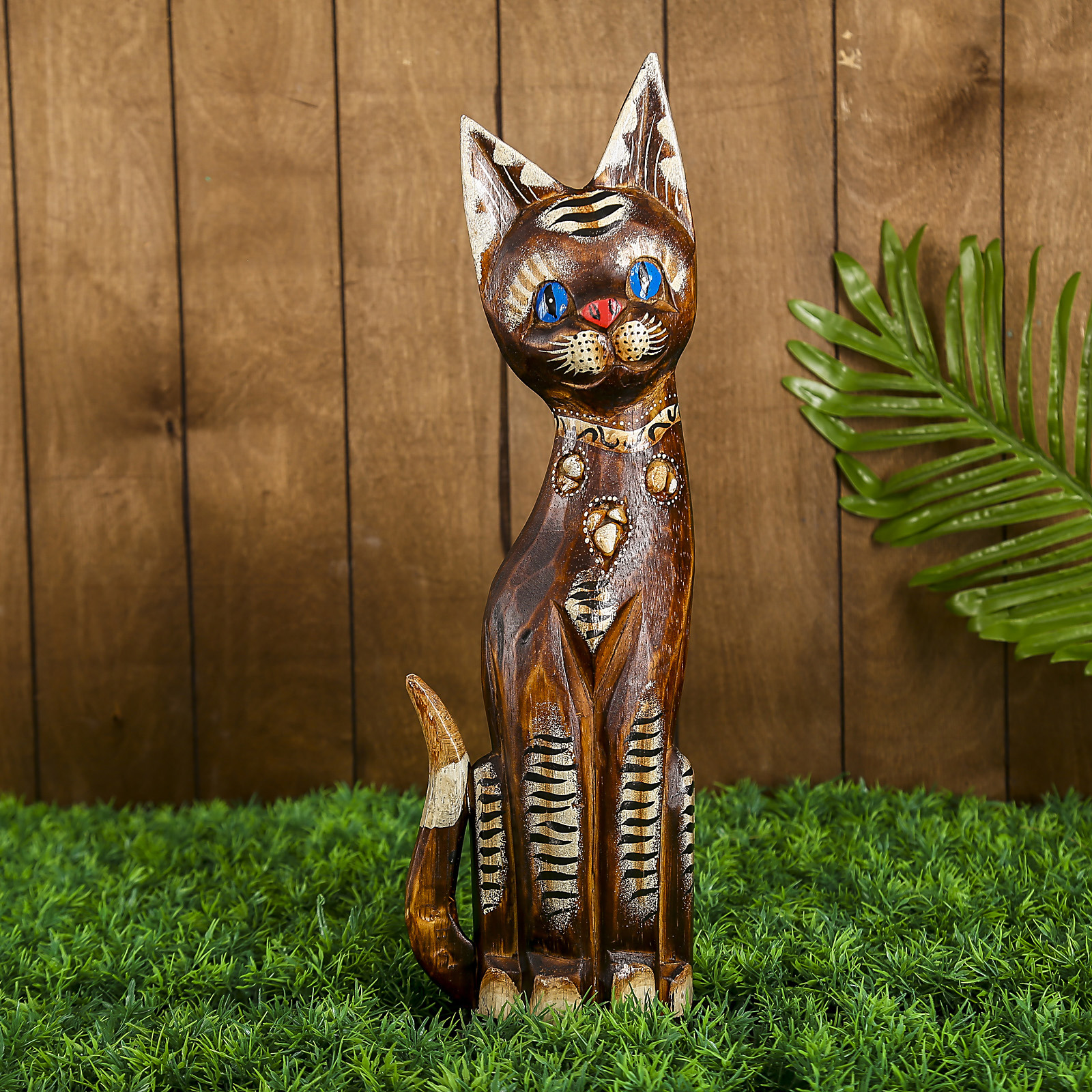 Сувенир кошка деревянная