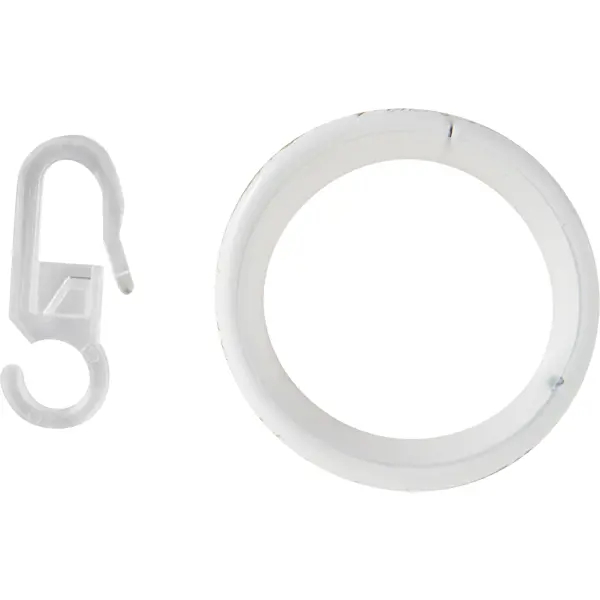 Кольцо с крючком Inspire металл цвет белый классик 20 мм 10 шт механизм для рулонной шторы inspire 40 120 см белый