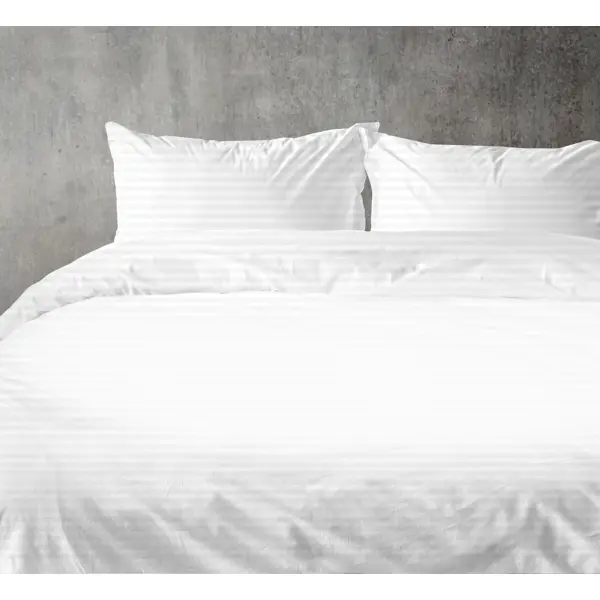 Комплект постельного белья двуспальный перкаль (страйп) белый комплект постельного белья тм василиса евро перкаль наволочка 70x70 см белый