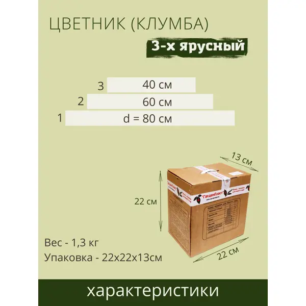 Купель пластиковая ГарденПласт 1.7х1.0м