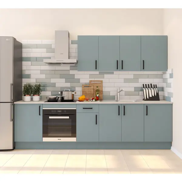 фото Декоративный фасад для кухонного шкафа под духовку неман 59.7x7.3 см лдсп цвет зеленый без бренда