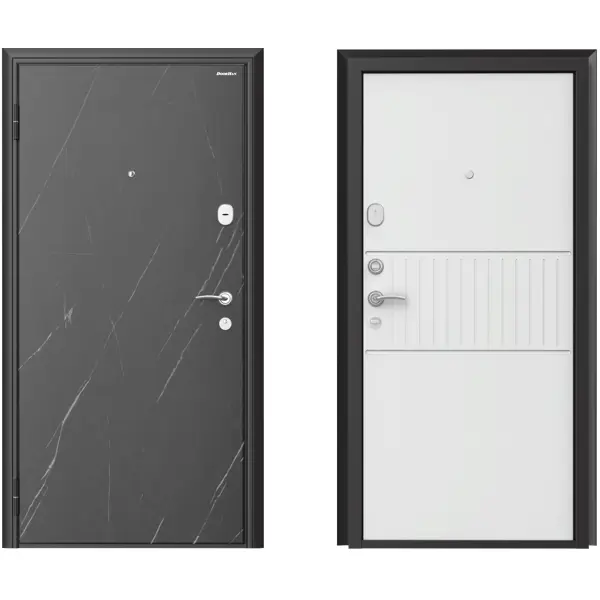 фото Дверь входная металлическая премиум new 88x205 см левая силк милк doorhan