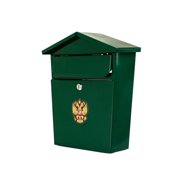 Почтовый ящик Vip Домик с замком, металл, цвет зеленый ящик delinia id 56 8x18 4x48 3 см металл серый