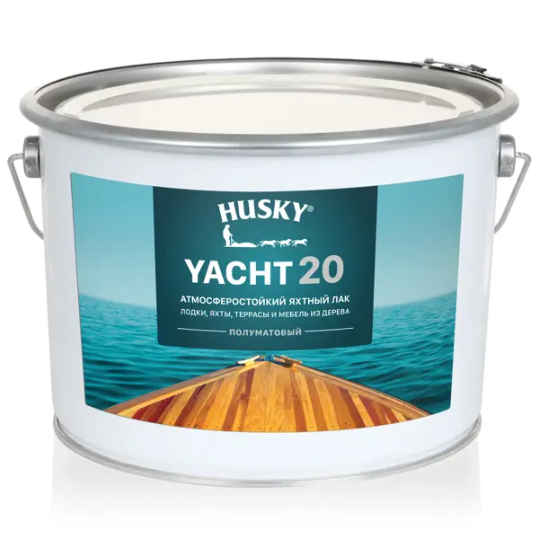 фото Лак яхтный husky yacht 20 9 л полуматовый без бренда