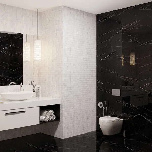 Керамогранит Incolor Madison 60x60 см 1.44 м² полированный цвет черный керамогранит italica tiles versailles beige polished 60x60