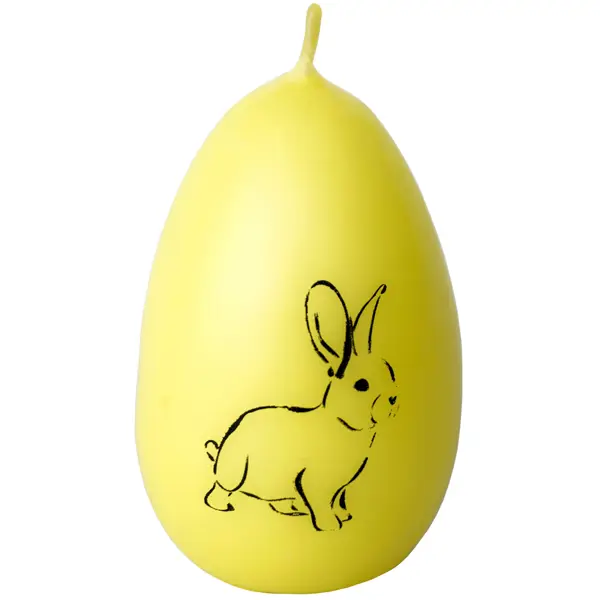 фото Свеча пасхальное яйцо с кроликом желтая 5,5 см evis
