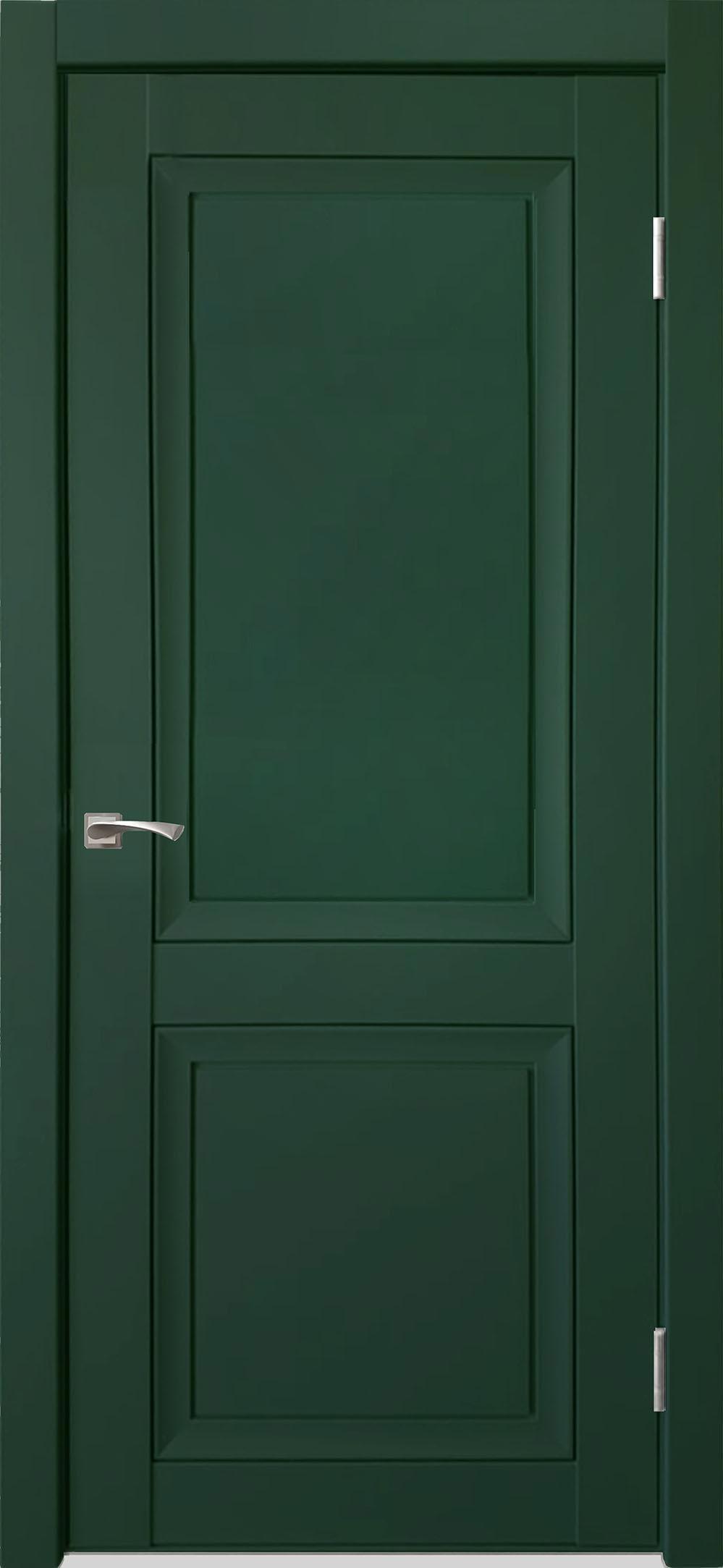 двери зеленого цвета в интерьере