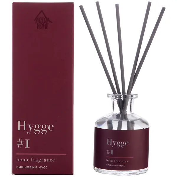 Ароматический диффузор Hygge 1 Вишневый мусс 50 мл ароматизатор воздуха hygge flower 1 вишневый мусс 50 мл