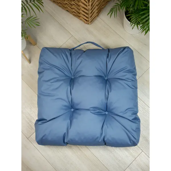 фото Сидушка для пикника linen way 50x50 см цвет серо-синий