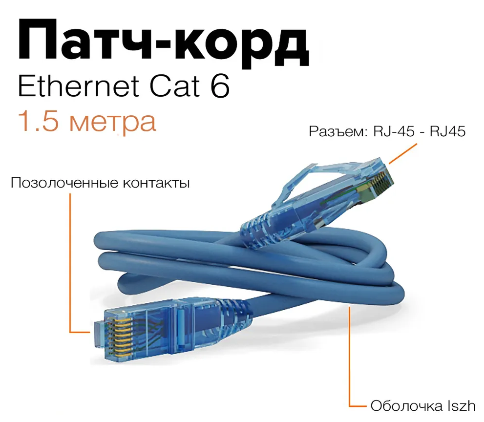 Патч-корд Hyperline U/UTP Ethernet Lan категория 6 витой LSZH 15 м синий ✳️  купить по цене 531 ₽/шт. в Челябинске с доставкой в интернет-магазине Леруа  Мерлен