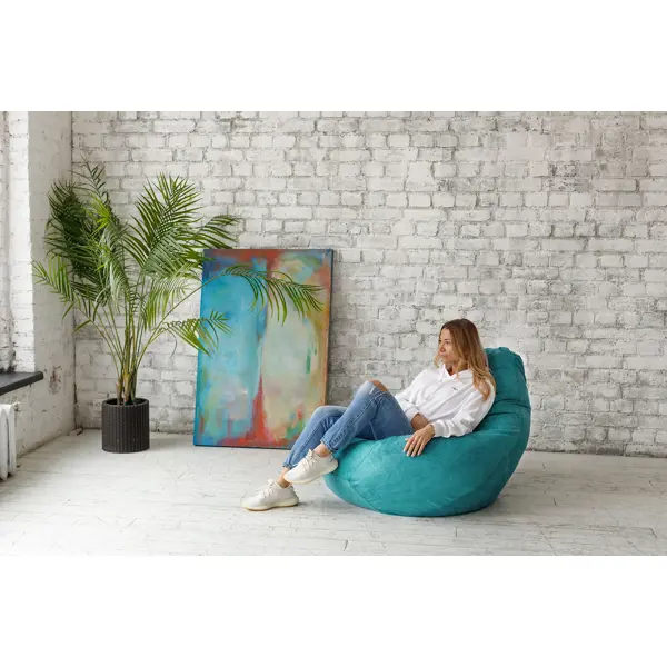 Кресло-мешок DreamBag 95x95 см цвет бирюзовый по цене 5190 ₽/шт. купить вМоскве в интернет-магазине Леруа Мерлен