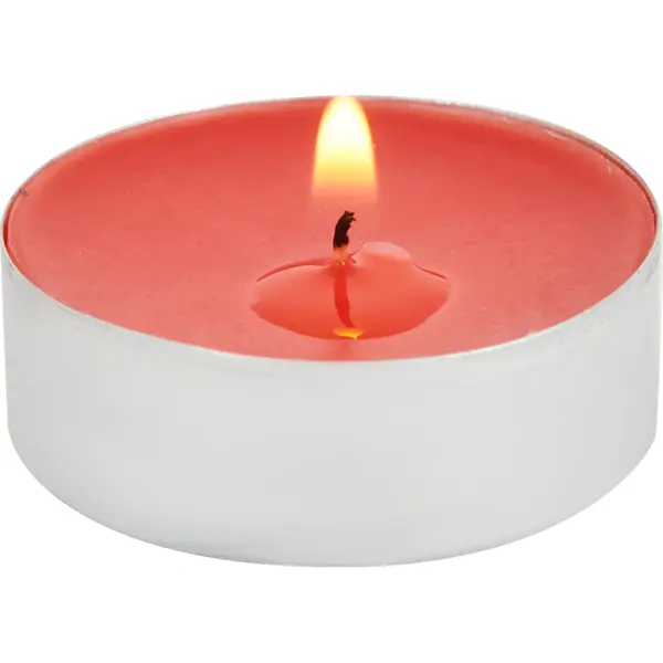фото Набор свечей чайных ароматизированных клюква красный 10 шт без бренда