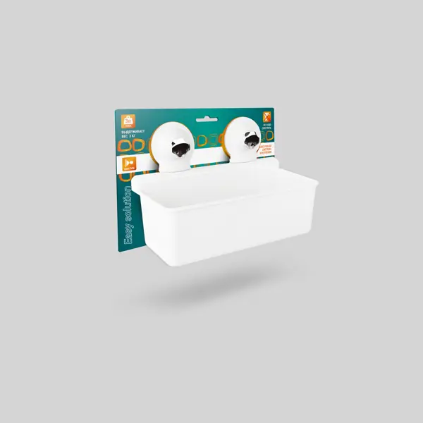 фото Полка для ванной fest easy solution пластик 21x15.2 см цвет белый хром