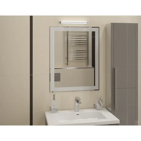 Зеркало для ванной Сапфир 53.5x68 см цвет прозрачный зеркало для ванной комнаты sansa dream 120 alum с подсветкой