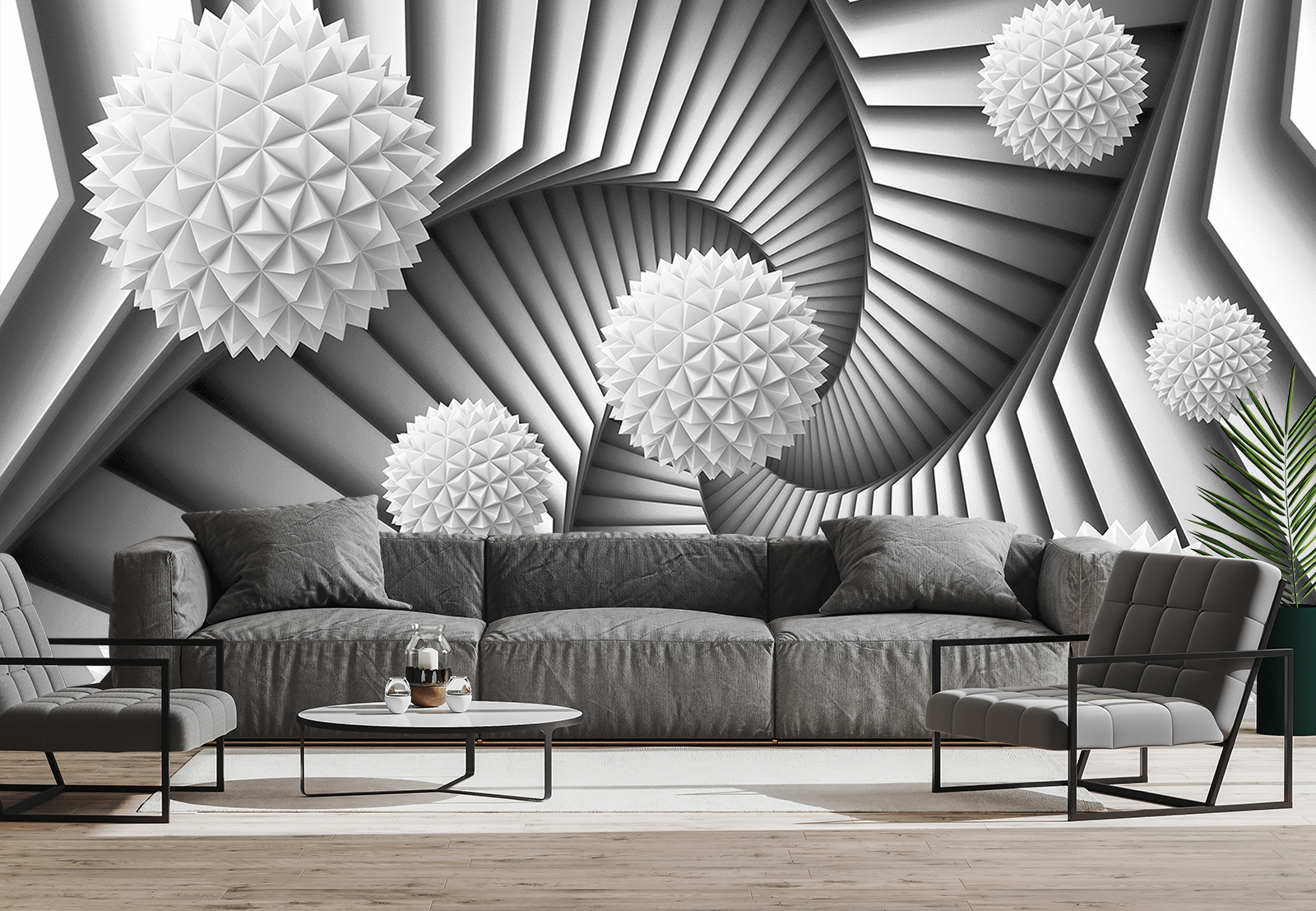 Фотообои флизелиновые Luxury walls 500x270 см Круги Геометрия ️  .