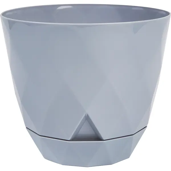 Горшок для цветов Idi Land Laurel ø14.5 h12.5 см v1.3 л пластик серый ваза для цветов кашпенок гипс серый бетон