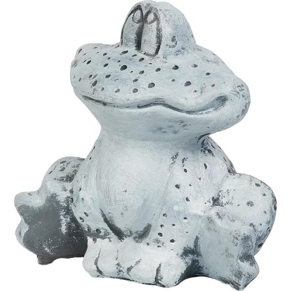 фото Фигура садовая лягушка улыбака камень искусственный камень 30x30 см без бренда