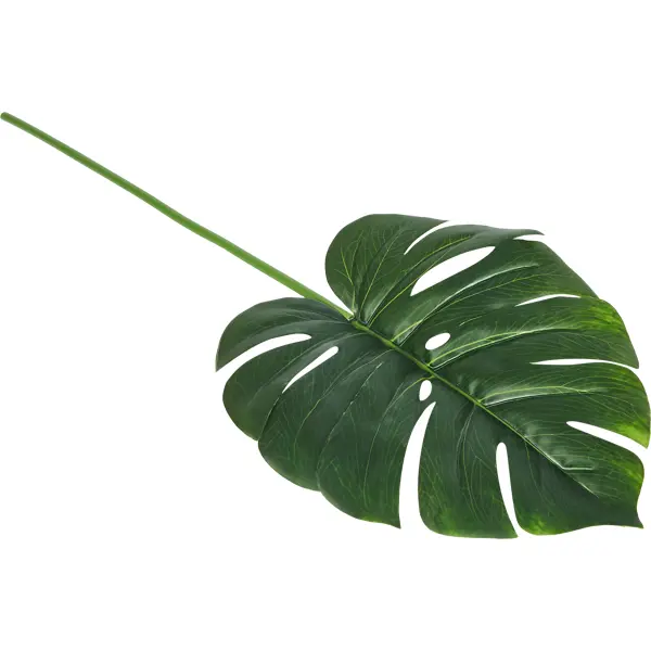 Искусственное растение Монстера ветка h72 см полиэстер зеленый изделие декоративное ветка 50х1х92 см