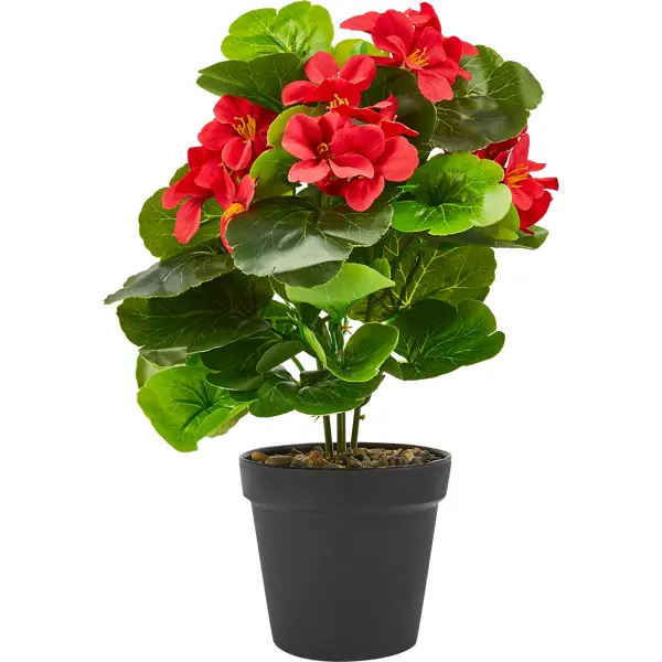 Искусственное растение Герань h36 см ПВХ разноцветный искусственное растение лиана цветок h180 см пвх разноцветный